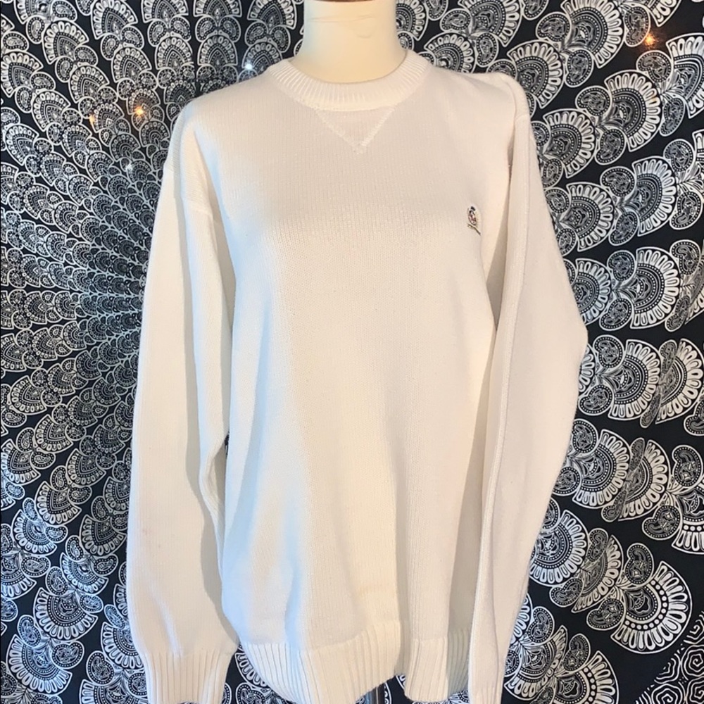 VTG Tommy Hilfiger Ivory/White Crested Sweater